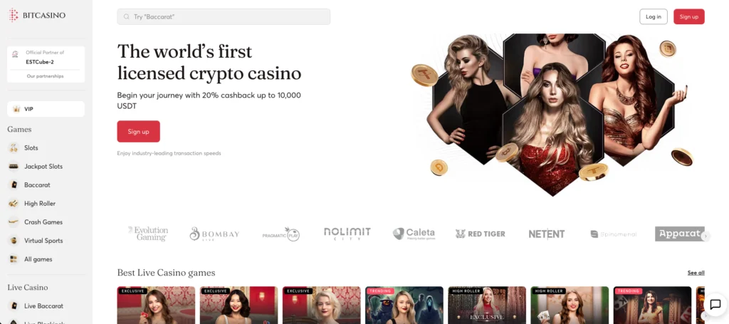 Bitcasino.io home