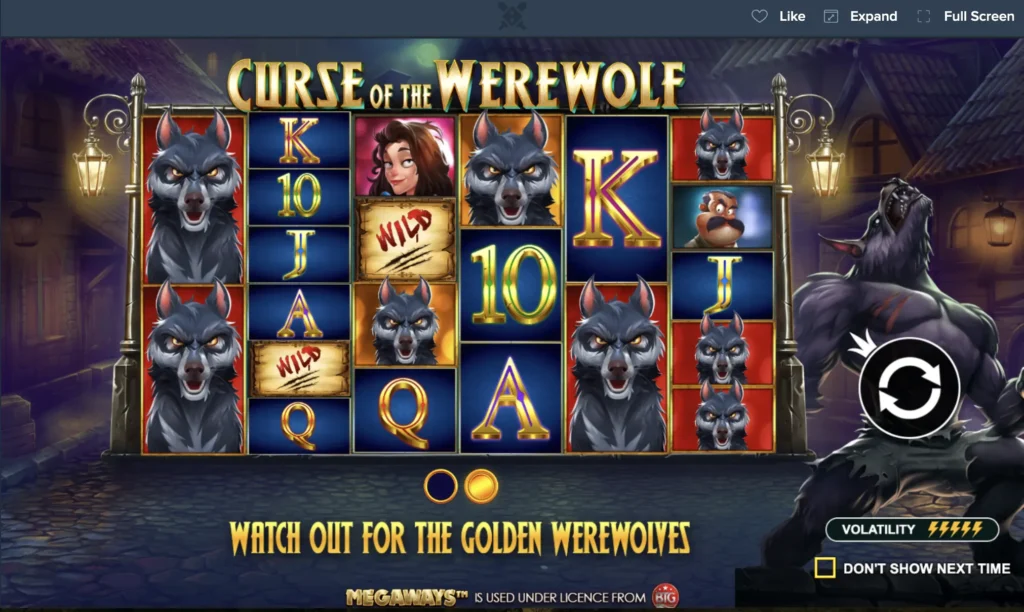 Duelbits best games -  Curse of the Werewolf